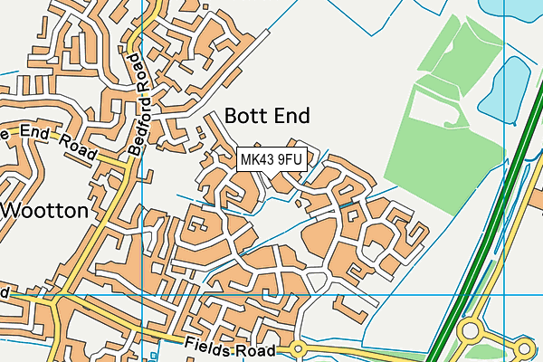 MK43 9FU map - OS VectorMap District (Ordnance Survey) MK43 9FU map - OS VectorMap District (Ordnance Survey)