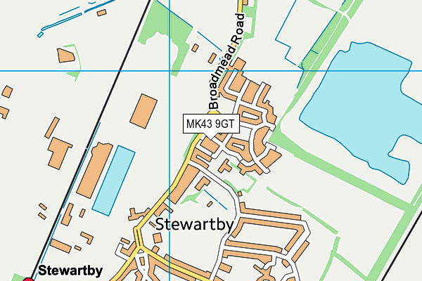 MK43 9GT map - OS VectorMap District (Ordnance Survey) MK43 9GT map - OS VectorMap District (Ordnance Survey)