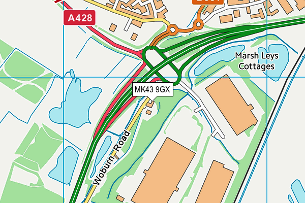 MK43 9GX map - OS VectorMap District (Ordnance Survey) MK43 9GX map - OS VectorMap District (Ordnance Survey)