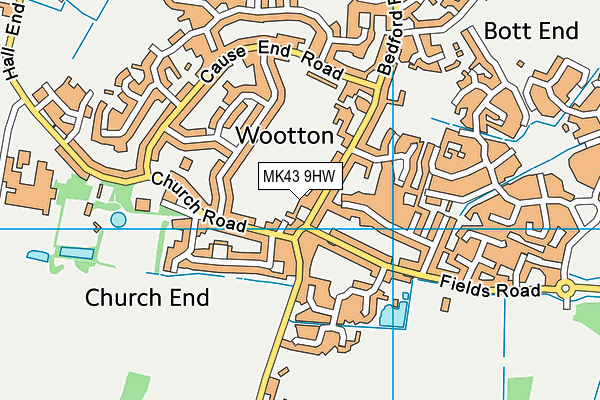 MK43 9HW map - OS VectorMap District (Ordnance Survey) MK43 9HW map - OS VectorMap District (Ordnance Survey)