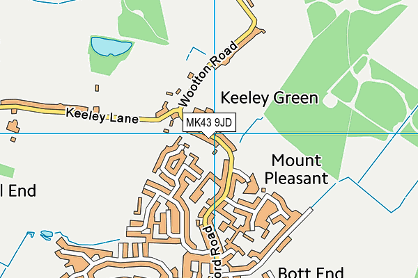 MK43 9JD map - OS VectorMap District (Ordnance Survey) MK43 9JD map - OS VectorMap District (Ordnance Survey)
