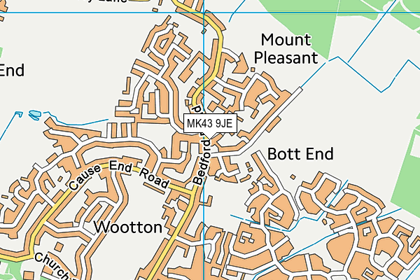 MK43 9JE map - OS VectorMap District (Ordnance Survey) MK43 9JE map - OS VectorMap District (Ordnance Survey)