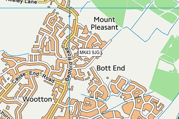 MK43 9JG map - OS VectorMap District (Ordnance Survey) MK43 9JG map - OS VectorMap District (Ordnance Survey)
