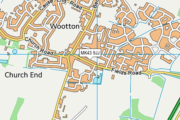 MK43 9JJ map - OS VectorMap District (Ordnance Survey) MK43 9JJ map - OS VectorMap District (Ordnance Survey)
