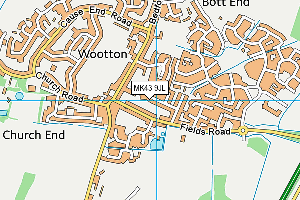 MK43 9JL map - OS VectorMap District (Ordnance Survey) MK43 9JL map - OS VectorMap District (Ordnance Survey)