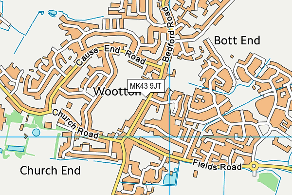 MK43 9JT map - OS VectorMap District (Ordnance Survey) MK43 9JT map - OS VectorMap District (Ordnance Survey)