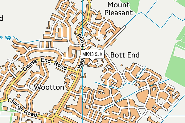 MK43 9JX map - OS VectorMap District (Ordnance Survey) MK43 9JX map - OS VectorMap District (Ordnance Survey)