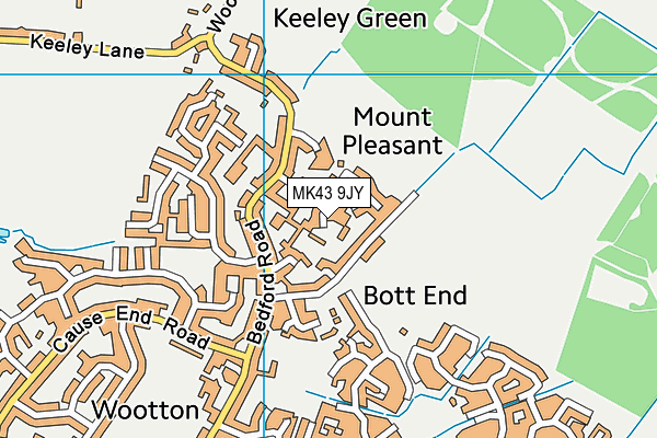 MK43 9JY map - OS VectorMap District (Ordnance Survey) MK43 9JY map - OS VectorMap District (Ordnance Survey)