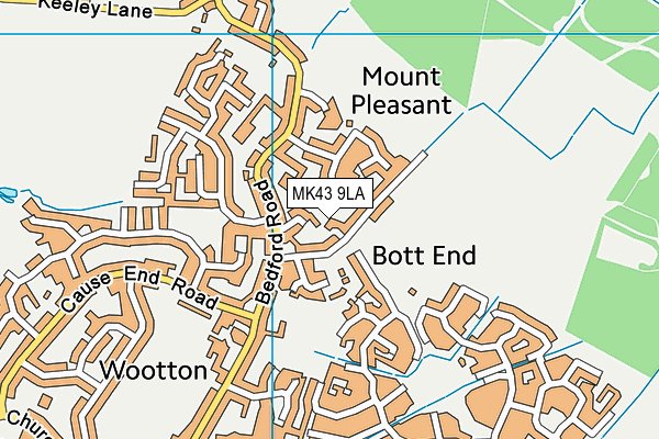 MK43 9LA map - OS VectorMap District (Ordnance Survey) MK43 9LA map - OS VectorMap District (Ordnance Survey)