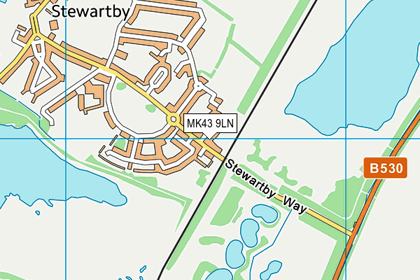 MK43 9LN map - OS VectorMap District (Ordnance Survey) MK43 9LN map - OS VectorMap District (Ordnance Survey)