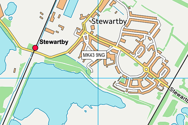 MK43 9NG map - OS VectorMap District (Ordnance Survey) MK43 9NG map - OS VectorMap District (Ordnance Survey)