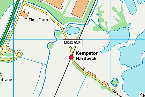 MK43 9NR map - OS VectorMap District (Ordnance Survey) MK43 9NR map - OS VectorMap District (Ordnance Survey)