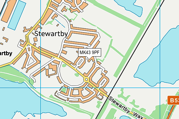 MK43 9PF map - OS VectorMap District (Ordnance Survey) MK43 9PF map - OS VectorMap District (Ordnance Survey)