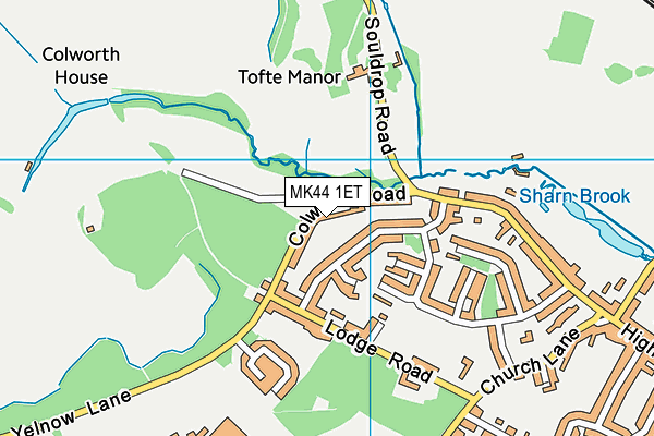 MK44 1ET map - OS VectorMap District (Ordnance Survey) MK44 1ET map - OS VectorMap District (Ordnance Survey)