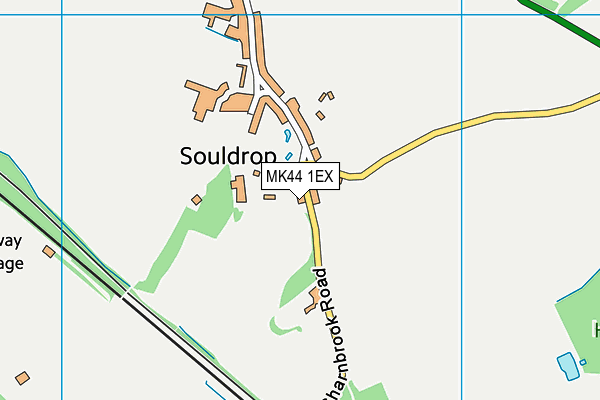 MK44 1EX map - OS VectorMap District (Ordnance Survey)