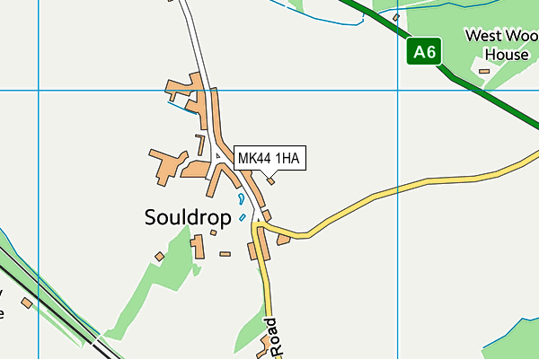 MK44 1HA map - OS VectorMap District (Ordnance Survey)