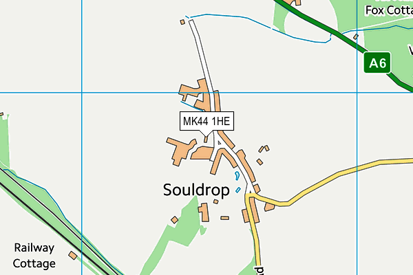 MK44 1HE map - OS VectorMap District (Ordnance Survey)