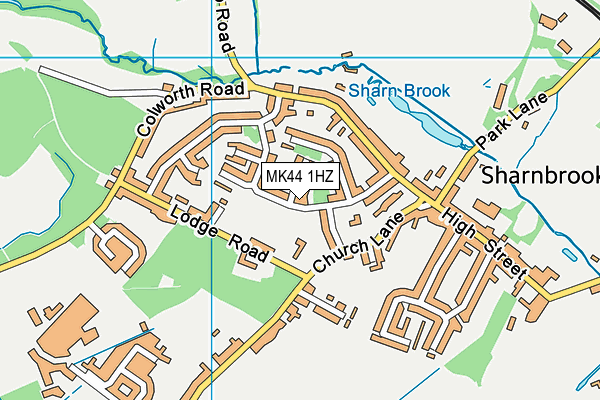 MK44 1HZ map - OS VectorMap District (Ordnance Survey)