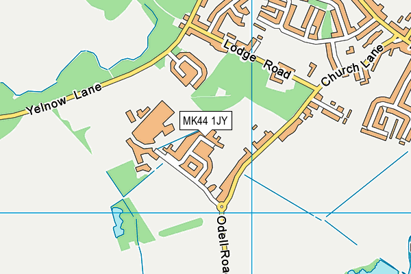 MK44 1JY map - OS VectorMap District (Ordnance Survey)