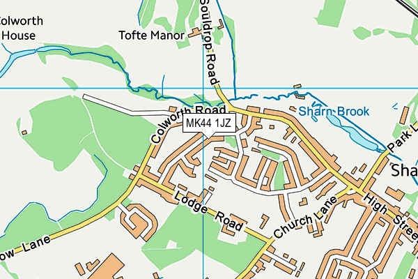 MK44 1JZ map - OS VectorMap District (Ordnance Survey)