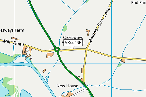 MK44 1NH map - OS VectorMap District (Ordnance Survey)