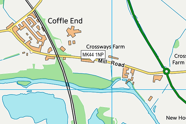 MK44 1NP map - OS VectorMap District (Ordnance Survey)