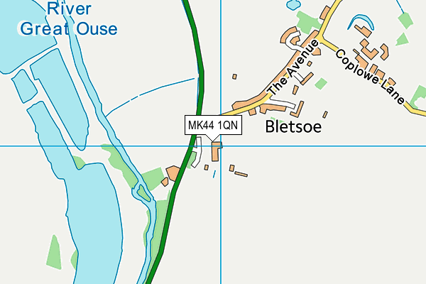 MK44 1QN map - OS VectorMap District (Ordnance Survey)