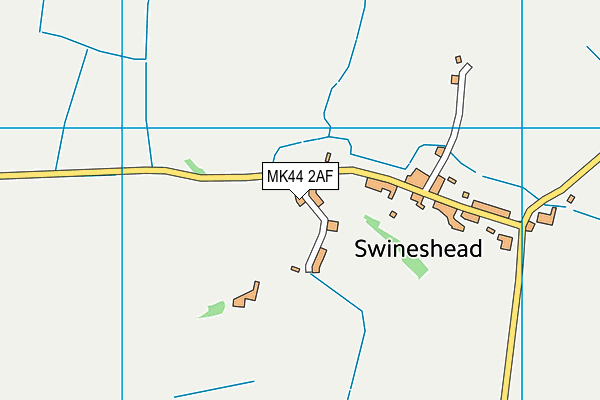MK44 2AF map - OS VectorMap District (Ordnance Survey)