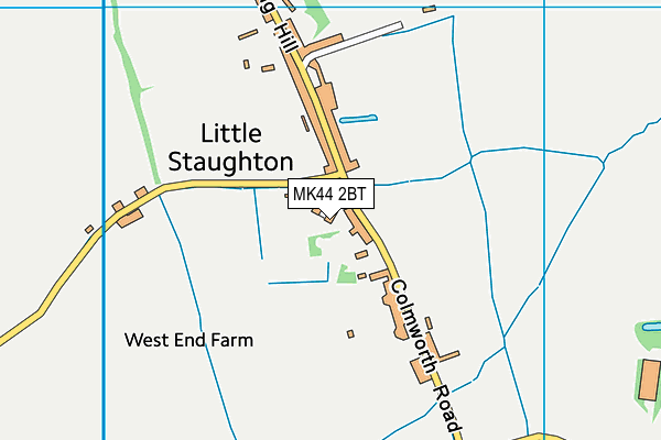 MK44 2BT map - OS VectorMap District (Ordnance Survey)