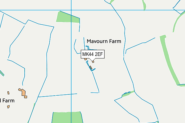 MK44 2EF map - OS VectorMap District (Ordnance Survey)