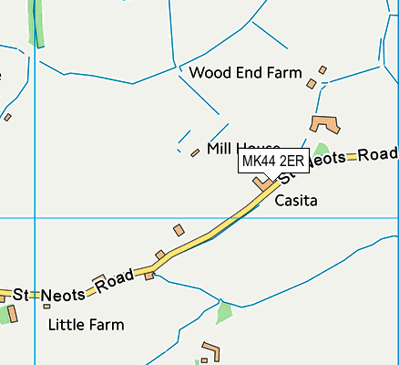MK44 2ER map - OS VectorMap District (Ordnance Survey) MK44 2ER map - OS VectorMap District (Ordnance Survey)