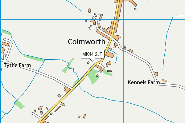 MK44 2JT map - OS VectorMap District (Ordnance Survey)