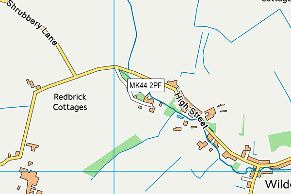 MK44 2PF map - OS VectorMap District (Ordnance Survey)