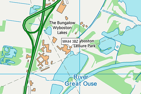 MK44 3BZ map - OS VectorMap District (Ordnance Survey) MK44 3BZ map - OS VectorMap District (Ordnance Survey)
