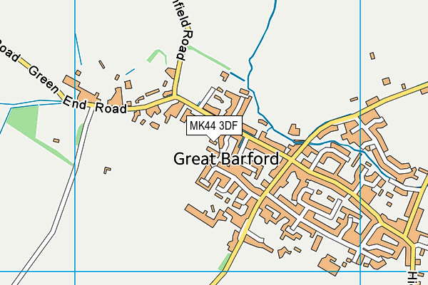 MK44 3DF map - OS VectorMap District (Ordnance Survey)