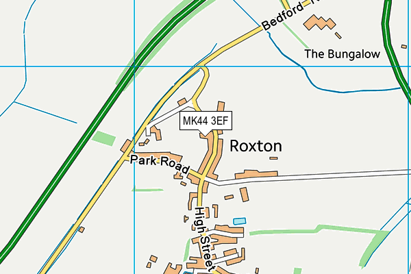 MK44 3EF map - OS VectorMap District (Ordnance Survey)