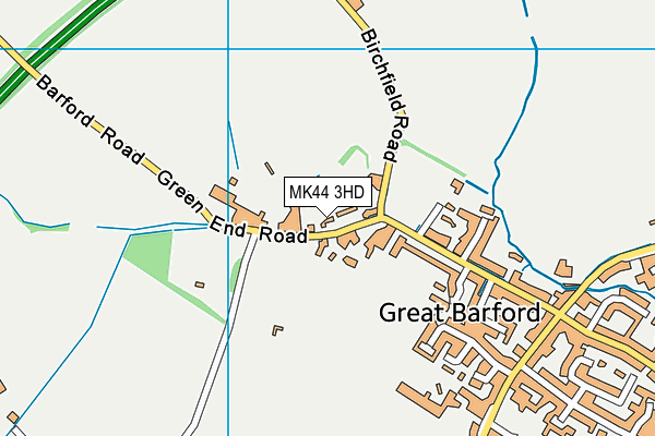 MK44 3HD map - OS VectorMap District (Ordnance Survey)