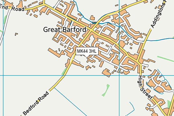 MK44 3HL map - OS VectorMap District (Ordnance Survey)