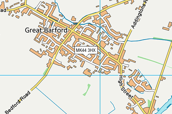 MK44 3HX map - OS VectorMap District (Ordnance Survey)