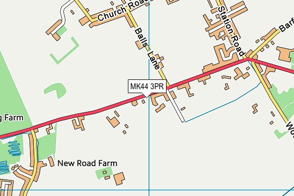 MK44 3PR map - OS VectorMap District (Ordnance Survey)