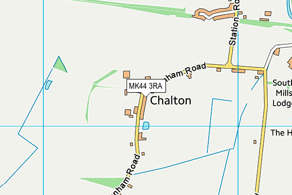 MK44 3RA map - OS VectorMap District (Ordnance Survey)