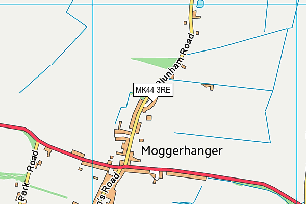 MK44 3RE map - OS VectorMap District (Ordnance Survey)