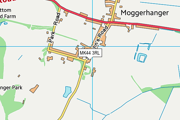 MK44 3RL map - OS VectorMap District (Ordnance Survey)