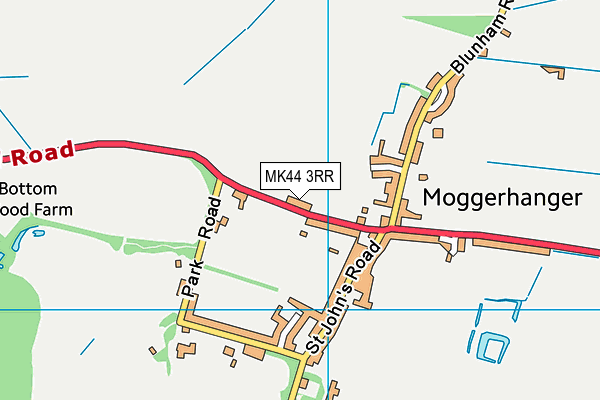 MK44 3RR map - OS VectorMap District (Ordnance Survey) MK44 3RR map - OS VectorMap District (Ordnance Survey)