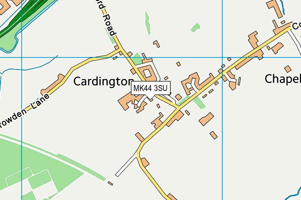 MK44 3SU map - OS VectorMap District (Ordnance Survey)