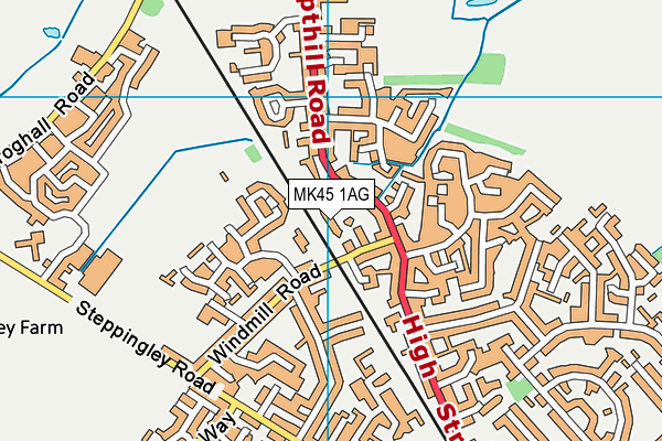 MK45 1AG map - OS VectorMap District (Ordnance Survey) MK45 1AG map - OS VectorMap District (Ordnance Survey)