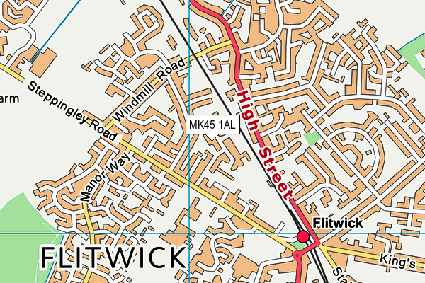 MK45 1AL map - OS VectorMap District (Ordnance Survey) MK45 1AL map - OS VectorMap District (Ordnance Survey)