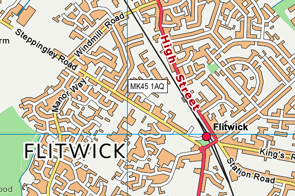 MK45 1AQ map - OS VectorMap District (Ordnance Survey) MK45 1AQ map - OS VectorMap District (Ordnance Survey)