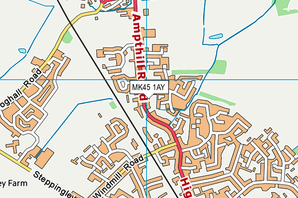 MK45 1AY map - OS VectorMap District (Ordnance Survey) MK45 1AY map - OS VectorMap District (Ordnance Survey)