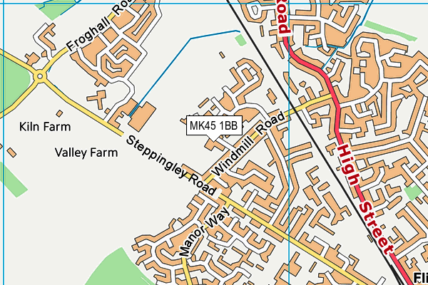 MK45 1BB map - OS VectorMap District (Ordnance Survey) MK45 1BB map - OS VectorMap District (Ordnance Survey)